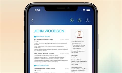resume writing app for iphone